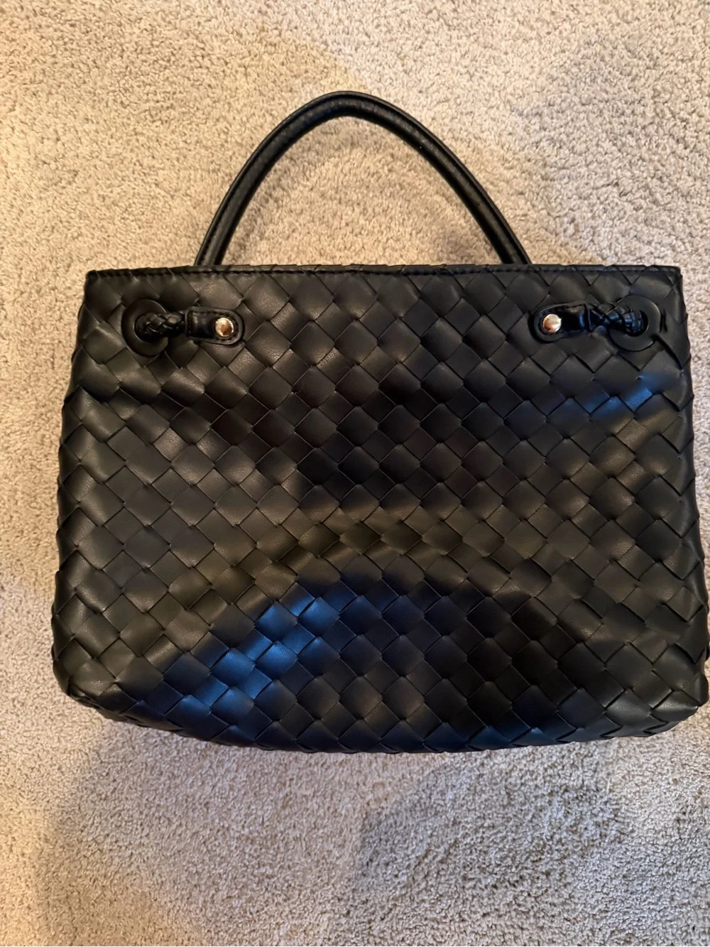 Source Unknown Black Braided-Handle Shoulder Bag - Picture 5 of 5